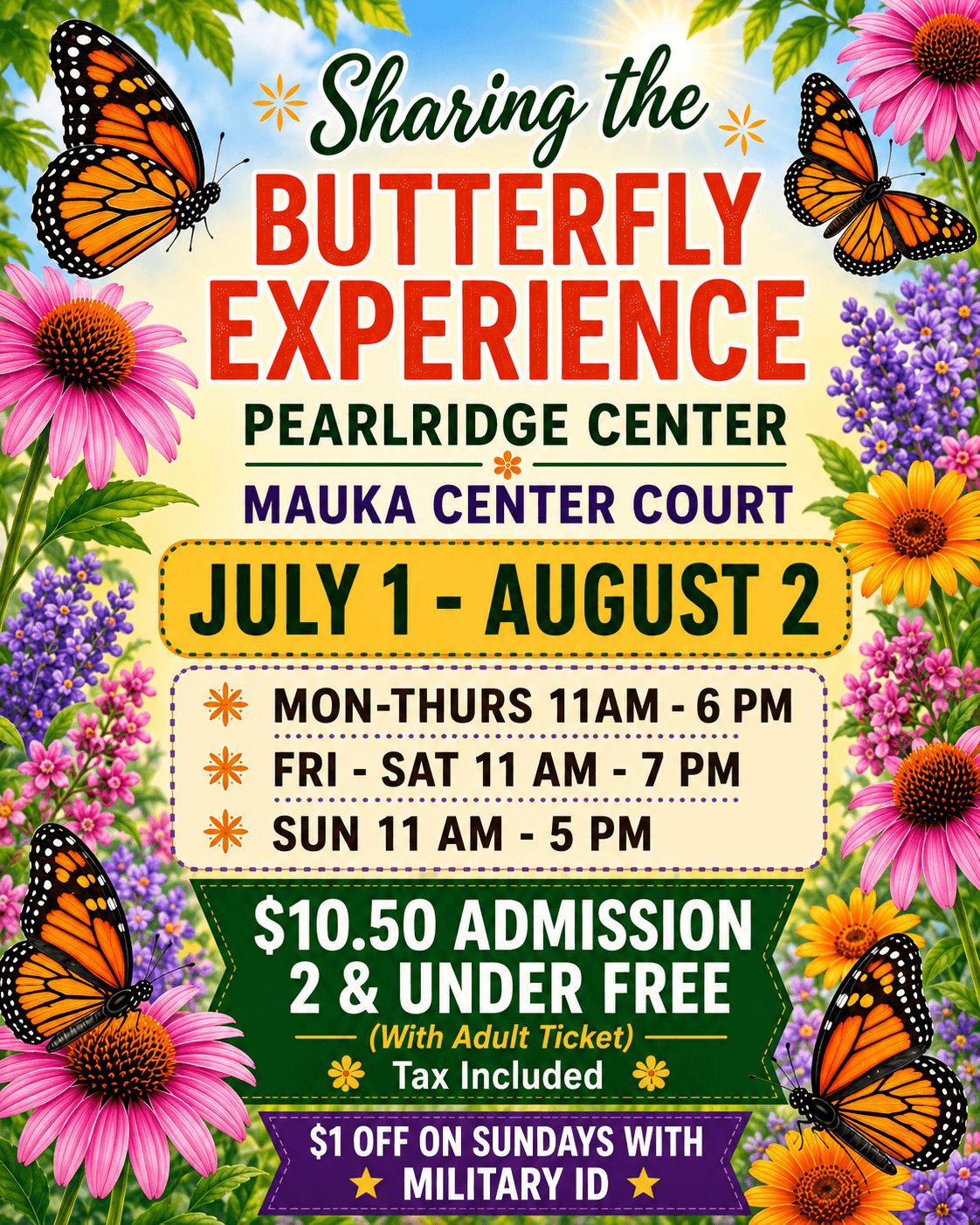 The Butterflies are Returning to Pearlridge!